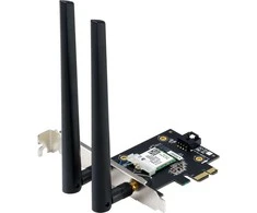 Asus | WiFi 7 PCI-E adapteris su 2 išorinėmis antenomis | PCE-BE6500 | 802.11be | Tinklo palaikymas: ne | MU-MiMO: ne | nėra mobiliojo plačiajuosčio ryšio