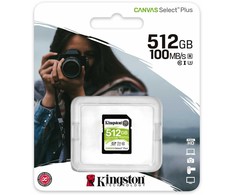 Atminties kortelė KINGSTON 512GB SDXC Canvas Select Plus 100R C10 UHS-I U3 V30