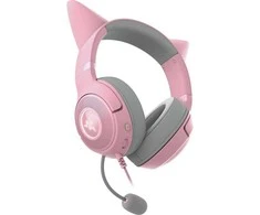Ausinės Kaytetyt Tuotteet Käytetty Razer Kraken Kitty V2 pelikuulokkeet, pinkki