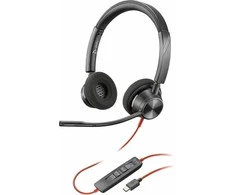 Hewlett Packard (HP) HP Poly Blackwire 3320 stereofoninis Microsoft Teams sertifikuotas USB-C Ausinės +USB-C/A adapteris
