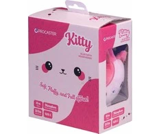 Ausinės Procaster Kitty Headphone Bluetooth-kuulokkeet, vaaleanpunainen