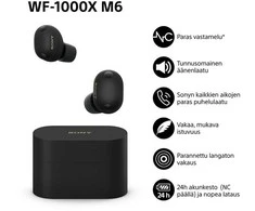 Sony belaidės ausinės su aktyvia triukšmo slopinimo funkcija, Bluetooth, IPX4, WF-1000XM6B.CE7