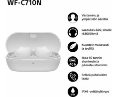 Ausinės Sony WF-C710N, Baltos
