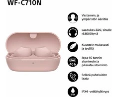 Ausinės Sony WF-C710N, Rožinės