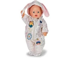 Peterkin BABY born lėlės kombinezonas, kreminės spalvos, 43 cm