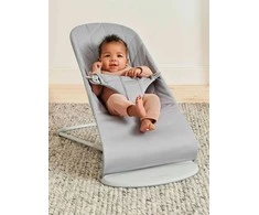 BabyBjörn Bliss Woven Bundle - sitteri + lelu, šviesiai pilkos/Googly Eyes (pastelli)