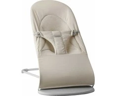 BabyBjörn Bouncer Balance Soft Woven sėdynė, šviesiai smėlio spalvos trikotažas