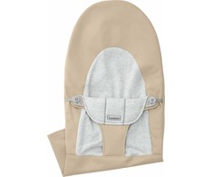 Pakaitinis audinys gultukui BabyBjörn Woven Jersey, beige/pilkas