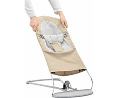 Pakaitinis audinys gultukui BabyBjörn Woven Jersey, beige/pilkas