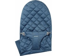BabyBjorn Bliss/Balance Soft - Šokinėjimo užvalkalas | Austas tamsiai mėlynas (klasikinis dygsniuotas užvalkalas)