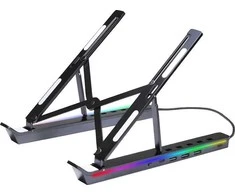 Blackstorm X15 -kannettavan tietokoneen teline, USB-porteilla ja RGB-valoilla