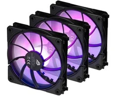 Blackstorm Luna UF120 ARGB PWM Reverse -tuuletinpakkaus, musta, 120 mm, 3 kpl