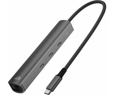 Bluecloud USB-C į USB-C šakotuvas ir Gigabit Ethernet, 4 prievadai
