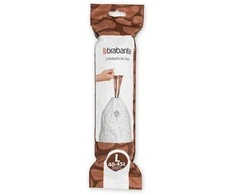 Brabantia atkritumu tvertnes ieliktņi L, 45l, 10 maisi rullītī, balts