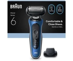 Barzdaskutė Braun Series 6, 62-B1200S Wet&amp;Dry -parranajokone partatrimmerilisäosalla