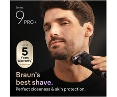 Barzdaskutė „Braun Series 9 PRO+ 9667CC Wet&amp;Dry -Pro SensoAdapt“ skustuvas su „SmartCare“ stotele, sidabrinis
