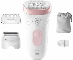 Braun epiliatorius | SE7030 Silk-épil Series 7 | Veikimo laikas (maks.) 40 min. | Galios lygių skaičius 2 | Drėgnai ir sausai | Baltas/Rožinė