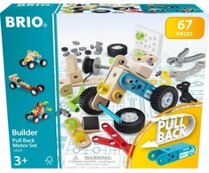 BRIO - Builder Pull Back variklių komplektas - 67 vienetai (34595)