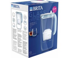Stiklinis vandens filtravimo ąsotis BRITA GLASS JUG, 2,5 l + 1 vandens filtravimo filtras BRITA Maxtra PRO
