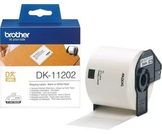Brother DK-11202 -maksitarra, musta/valkoinen, 62 x 100 mm