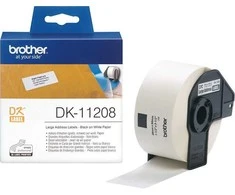 Brother DK-11208 -osoitetarra 38 x 90 mm, musta/valkoinen