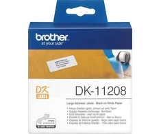 Brother DK-11208 -osoitetarra 38 x 90 mm, musta/valkoinen