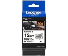 Brother TZe-FX231 -taipuisa tarranauha, 12 mm x 8 m, musta valkoisella pohjalla