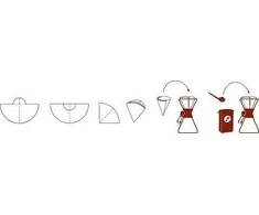 Chemex FP-2 Unfolded Half Moon filtravimo popierius, 100 vnt