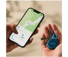 „Chipolo LOOP“ – įkraunamas „Bluetooth“ sekiklis su silikonine kilpa, skirtas „iOS“ ir „Android“, tamsiai mėlynas