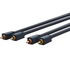 Clicktronic 2 x RCA kištukas - 2 x RCA kištukas, 0,5 m, juodas