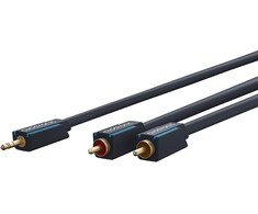 Kabelis Clicktronic Jack 3.5mm - RCA (Cinch) x2 10m tamsiai mėlyna (JAB-1339078)