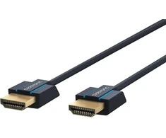 Clicktronic Ultra-Slim HDMI 2.0 didelės spartos kabelis su eterneto kabeliu, 0,5 m, must