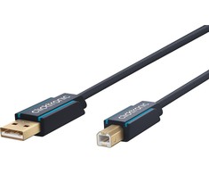 Kabelis USB Clicktronic USB-A - USB-B 3 m Mėlyna (JAB-1404853)