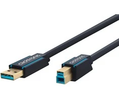 Kabelis USB Clicktronic USB-A - USB-B 3 m Mėlyna (RB70093)