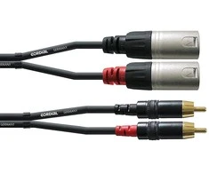 Cordial 2 x RCA - 2 x XLR garso laidas, 6 m