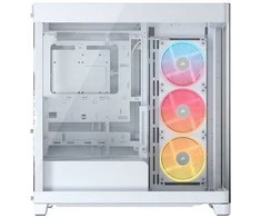 „Corsair FRAME 4500X LX-R RGB“ kompiuterio korpusas, vidutinio dydžio bokštas, E-ATX, grūdintas stiklas – Baltas
