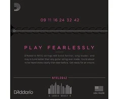 Stygos elektrinei gitarai D'Addario NYXL0942