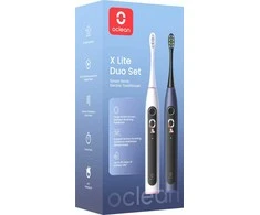 Elektrinis dantų šepetėlis „Oclean X Lite Smart Sonic Duo Set“, pilkas ir mėlynas