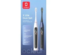 Elektrinis dantų šepetėlis „Oclean X Lite Smart Sonic Duo Set“, pilkas ir mėlynas