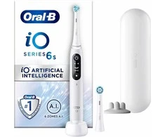 Oral-B Elektrinis dantų šepetėlis | iO6 | Įkraunamas | Suaugusiems | Šepetėlių skaičius galvutės įeina 1 | Number of teeth brushing modes 5 | Baltas