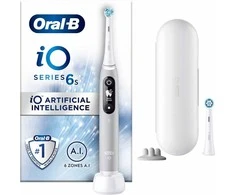 Oral-B Elektrinis dantų šepetėlis | iO6s | Įkraunamas | Suaugusiems | Šepetėlių skaičius galvutės įeina 1 | Number of teeth brushing modes 5 | Pilkas Opal