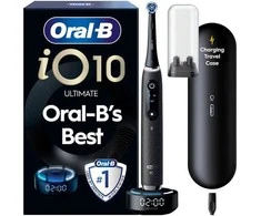 Dantų šepetėlis Oral-B iO10 sähköhammasharja, musta + lataava matkakotelo
