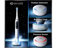 „Oral-B iO10“ elektrinis dantų šepetėlis – baltas – 1 šepetėlio galvutė, kelioninis įkrovimo dėklas