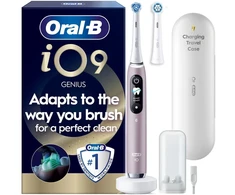Oral B - iO9 Elektrinis dantų šepetėlis - Rose - 2 Šepetėlio galvutė, Charging Travel Case