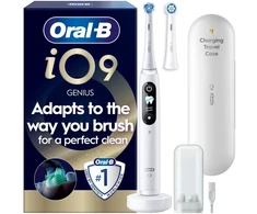 Oral B - iO9 Elektrinis dantų šepetėlis - Baltas - 2 Šepetėlio galvutė, Charging Travel Case