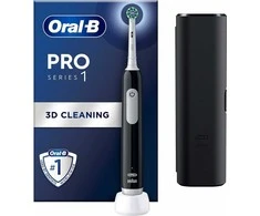 Oral-B Elektrinis dantų šepetėlis | Pro Series 1 | Įkraunamas | Suaugusiems | Šepetėlių skaičius galvutės įeina 1 | Number of teeth brushing modes 3 | Juodas