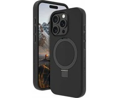 dbramante dbramante1928 Iceland Ultra D3O MS Kick - apsauginis dėklas su stovu iPhone 16 Pro, suderinamas su MagSafe (juodas)
