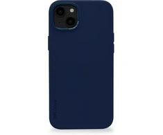 Dėklas Decoded Dekoduotas iššifruotas antimikrobinis silikoninis dangtelis iP 14 Plus Navy Peony
