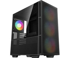 Kompiuterio Korpusas - DeepCool CH560 Midi Tower su Grūdintu Stiklu ir Multi-Spalviniu Apšvietimu Juodas