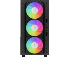 Kompiuterio Korpusas - DeepCool CH560 Midi Tower su Grūdintu Stiklu ir Multi-Spalviniu Apšvietimu Juodas